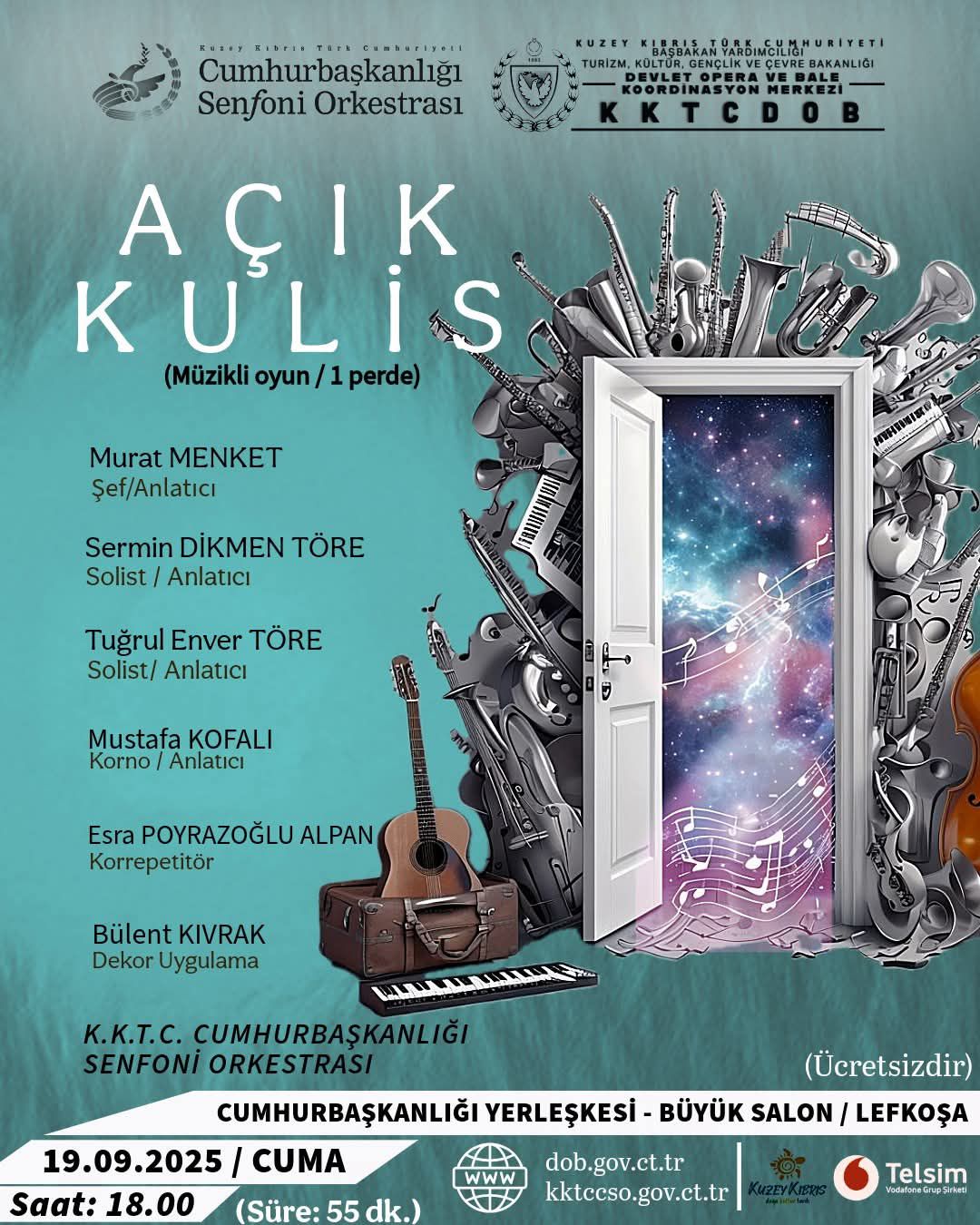 2025-2026 Sanat sezonu “AÇIK KULİS” müzikli oyunuyla başlıyor