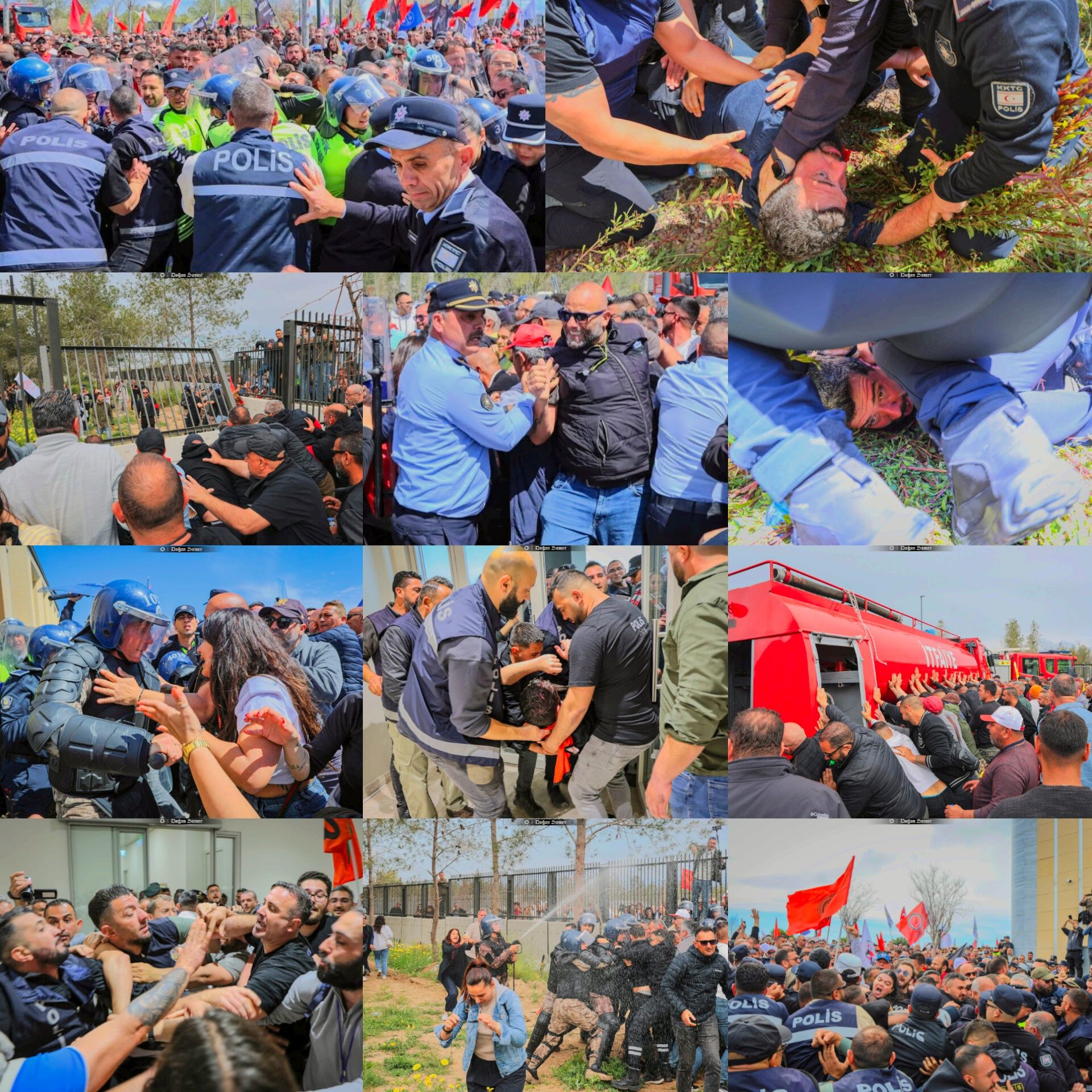 Eylemde arbede ve kaos yaşandı